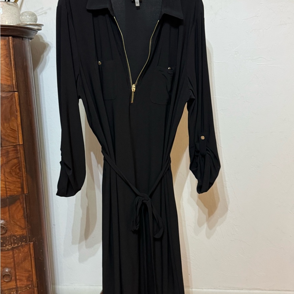 Anne Klein Black Long Sleeve Dress - Picture 2 of 5